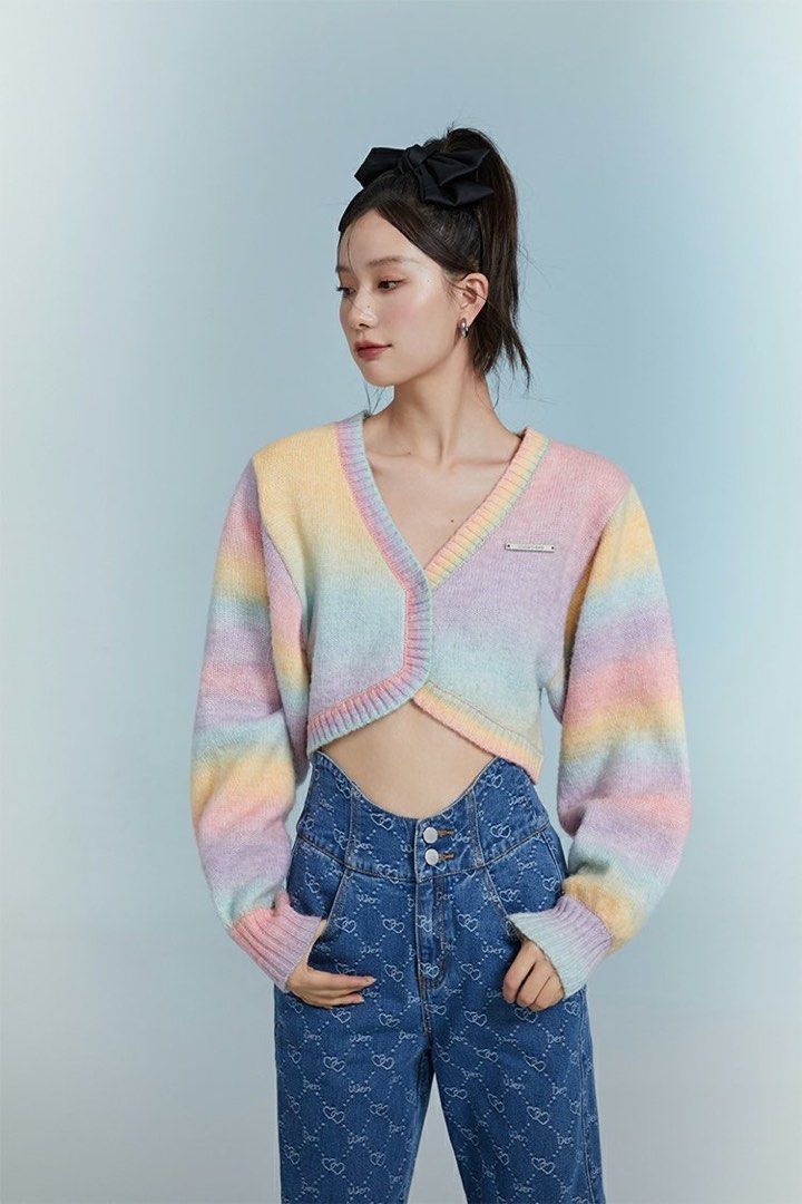Candy rainbow cardigan store