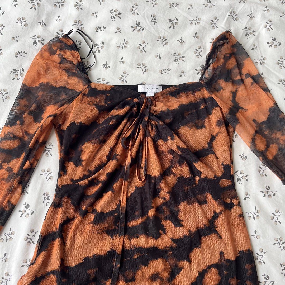 Topshop burnt orange dress cheap