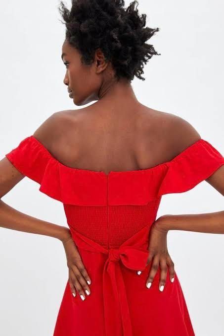 Zara Red Off The Shoulder Dress Zara Red Pleather Dress Maxi Dress With Red  Leather Off