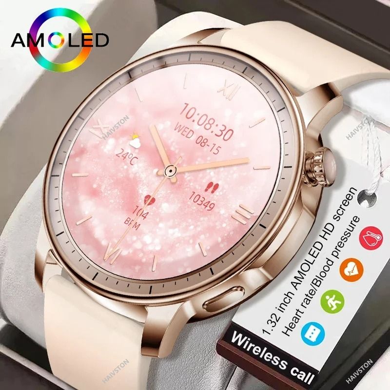 1.32 Inch AMOLED Smart Watch for Women Wireless Call Connect Phone