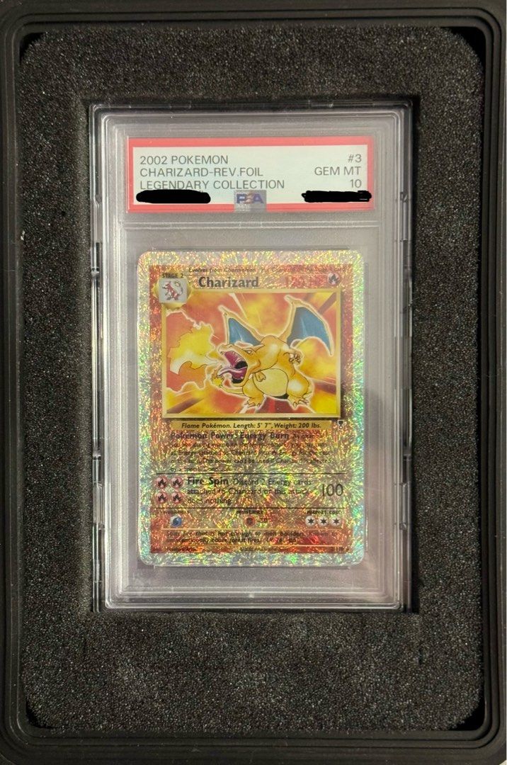 2002 Legendary Collection #3 Charizard - Reverse Foil PSA Gem Mint 10 ...