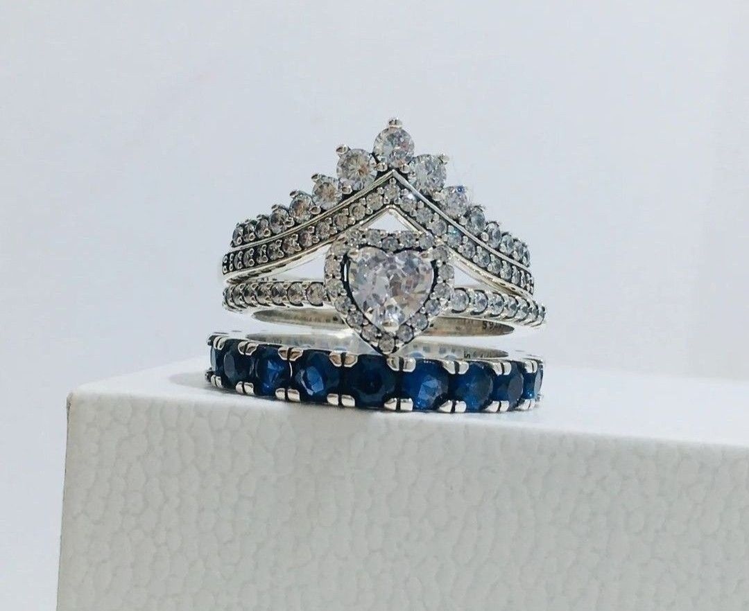 Pandora Hearts Tiara Ring Clear 925 Silver 190958CZ 50 5 $65 | eBay