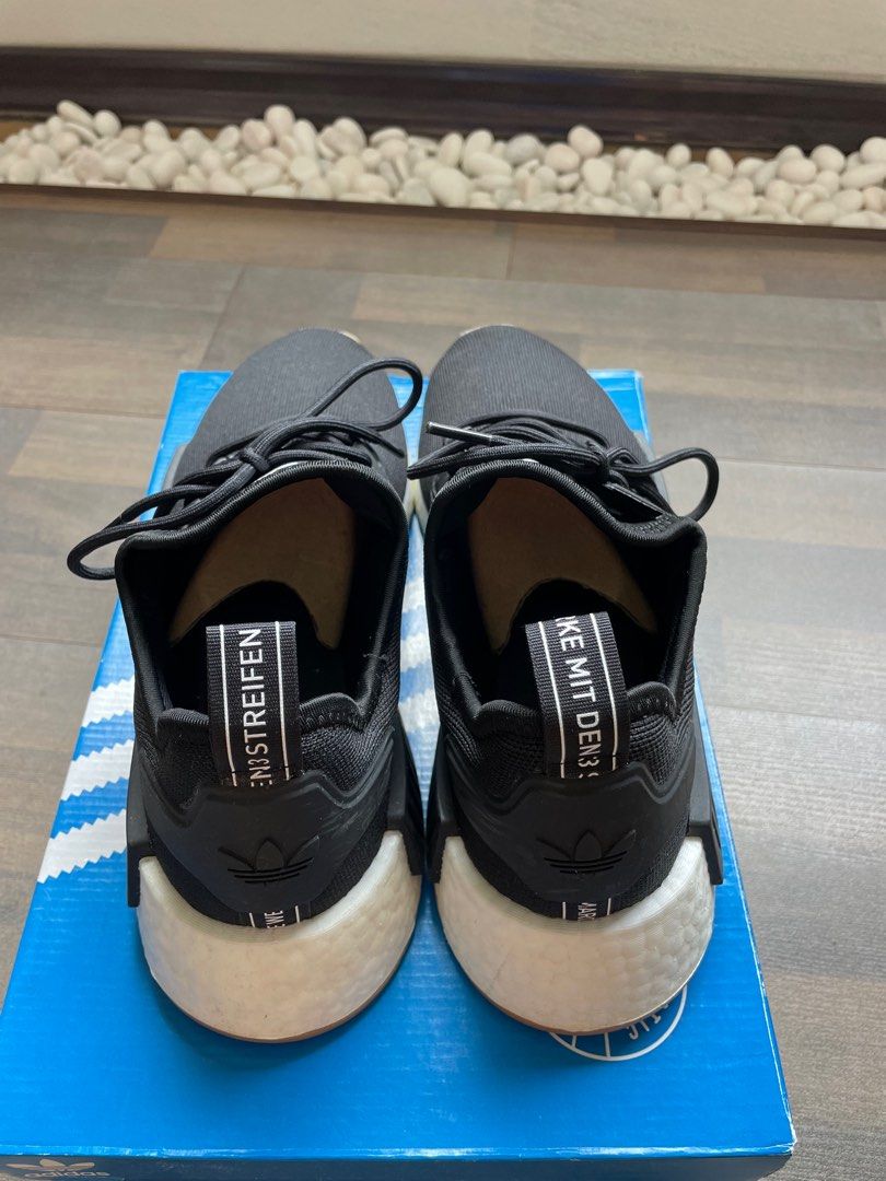 Nmd r1 black gum on feet sales