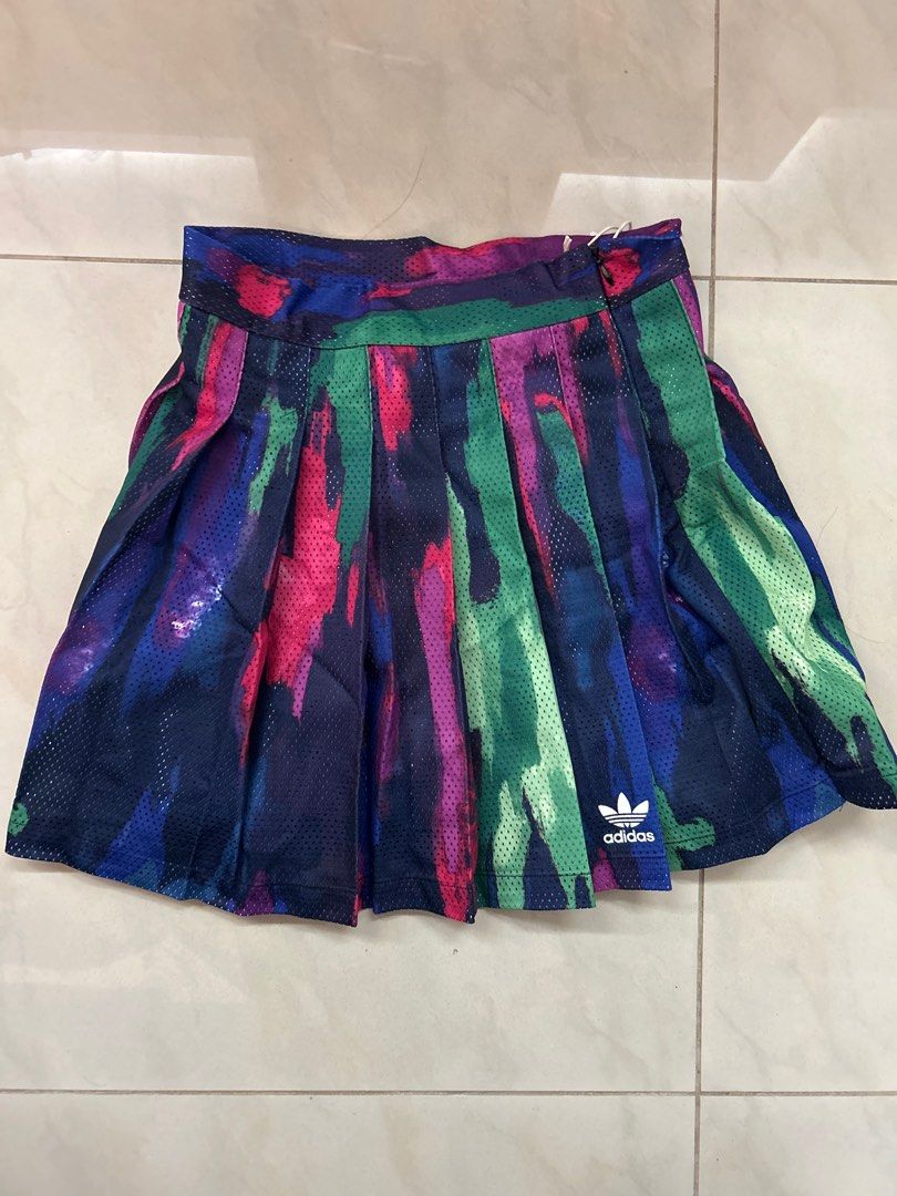 Adidas Pharrell Williams Multicolor Camo Tree Skirt Pleated Women s Size Small Women s Fashion Activewear on Carousell