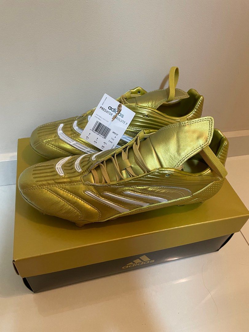 ADIDAS PREDATOR ABSOLUTE FOOTBALL SOCCER BOOTS ZIDANE FG NEW WITH TAG GOLD US9.5 UK9 SUPER LIMITED