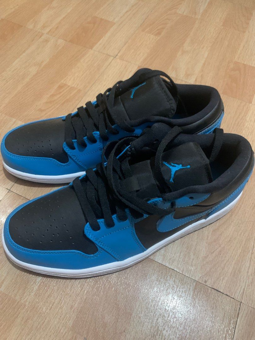 Air Jordan 1 low Laser Blue (Category: Sneakers) located in Bulacan. Submitted by pauity (Listing ID 1287598914, Image 2). Description: For Sale! No box. Bought from US Brand New Air Jordan 1 Low Laser Blue Size: 9.5 US STYLE: 553558-410 Price 5,500.