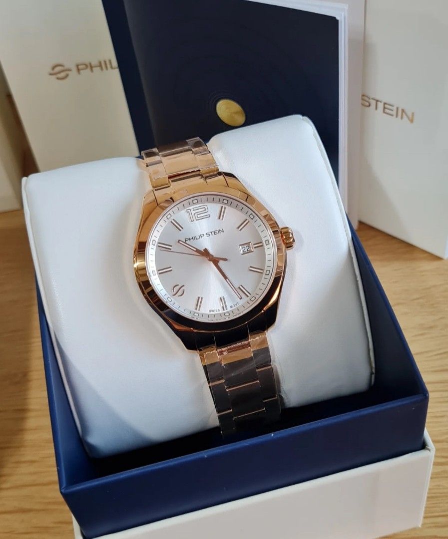 Authentic Philip Stein Watch (Category: Luxury Watches) located in Manila. Submitted by nhelnhelly (Listing ID 1287368173, Image 2). Description: ON HAND PH 💯% AUTHENTIC PHILIP STEIN 42mm Traveler Large Rose Gold Tone Stainless Steel Swiss Unisex Watch Model 92RGP-CSLRG-SSRGP BRAND NEW COMPLETE U.S. PACKAGE free delivery.