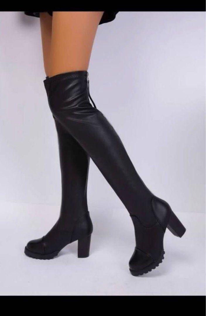 Black Knee High Boots