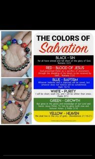 Blessed cross beads the color of salvation bracelet