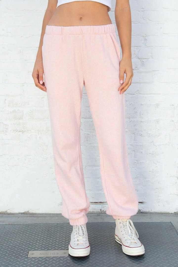 brandy melville rosa sweatpants baby pink