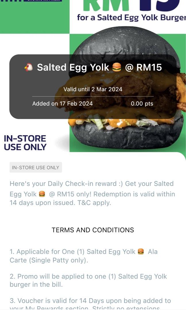 Burgerlab salted egg burger voucher, Tickets & Vouchers, Vouchers on