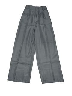 BELTED PINSTRIPE PANTS - Light mink