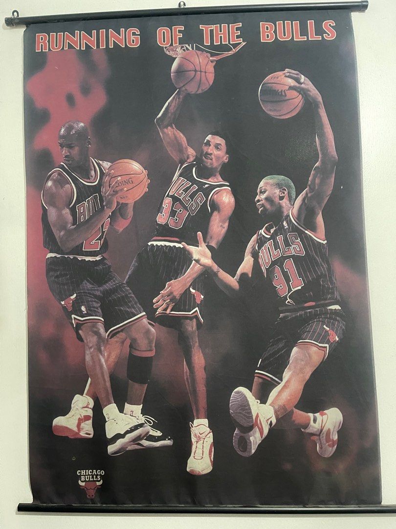 Chicago Big 3 Fabric Poster (Category: Tshirts & Polo Shirts ) located in Angeles City. Submitted by chocoic3 (Listing ID 1287597974, Image 1). Description: For sale: Vintage chicago bulls big 3 "Running of the Bulls" fabric poster 29x42inch dimes perfect for decorations on shops or even at your own room, first owner and in mint condition 💯 .