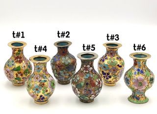 Chinese Cloisonne Vases 2" (Single)