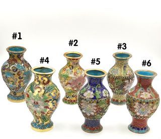 Chinese Cloisonne Vases 3" (Single)