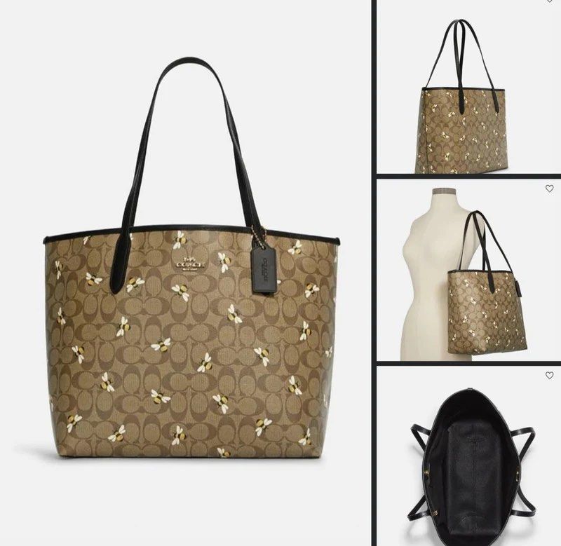 Coach bee tote discount