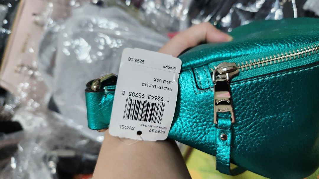 Coach metallic belt bag sales