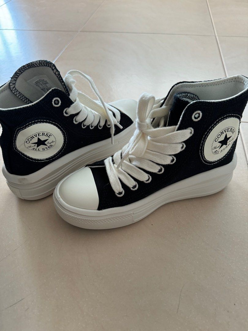 All star on sale black platform