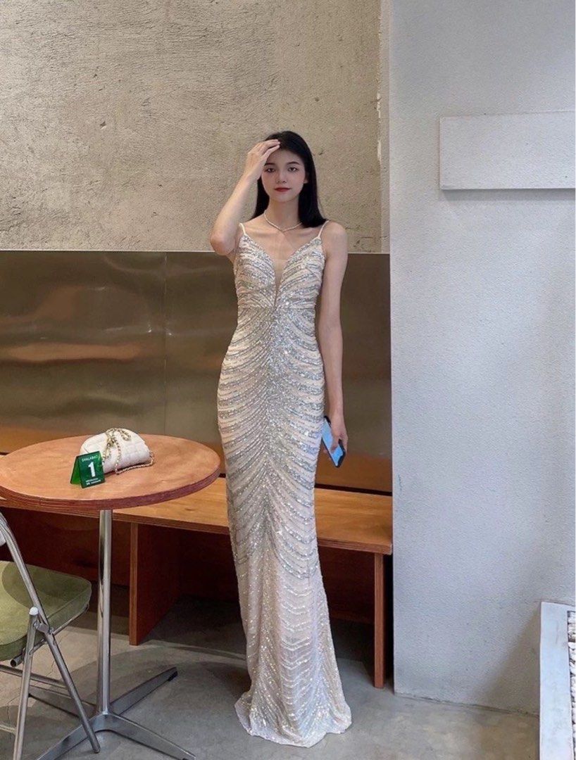 Elegant sequin 2025 evening gown