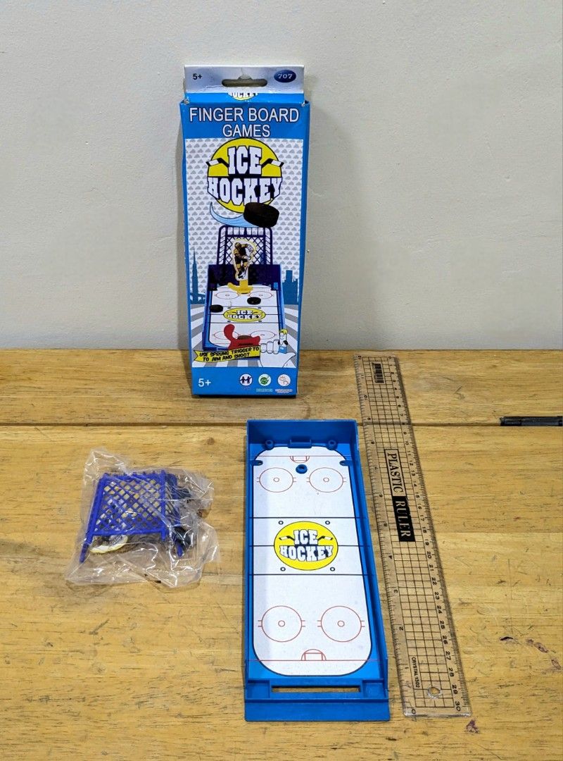 Fingerboard Games Ice Hockey (Category: Action & Battle Toys) located in Manila. Submitted by little_ek_house (Listing ID 1287368682, Image 3). Description: Fingerboard Games Ice Hockey UK imported Contains: ✅3 pucks ✅1 bow ✅1 player ✅Base measures approx: 21 x 8 cm 📍Location: Manila ⭐ NO PHYSICAL STORE ⭐ Ships Nationwide ⭐ Shipping fee shouldered by the buyer ⭐ COD on small items ⭐ Payment first in big items ⭐ Lala move ⭐ J&T Express ⭐ Sho pee 