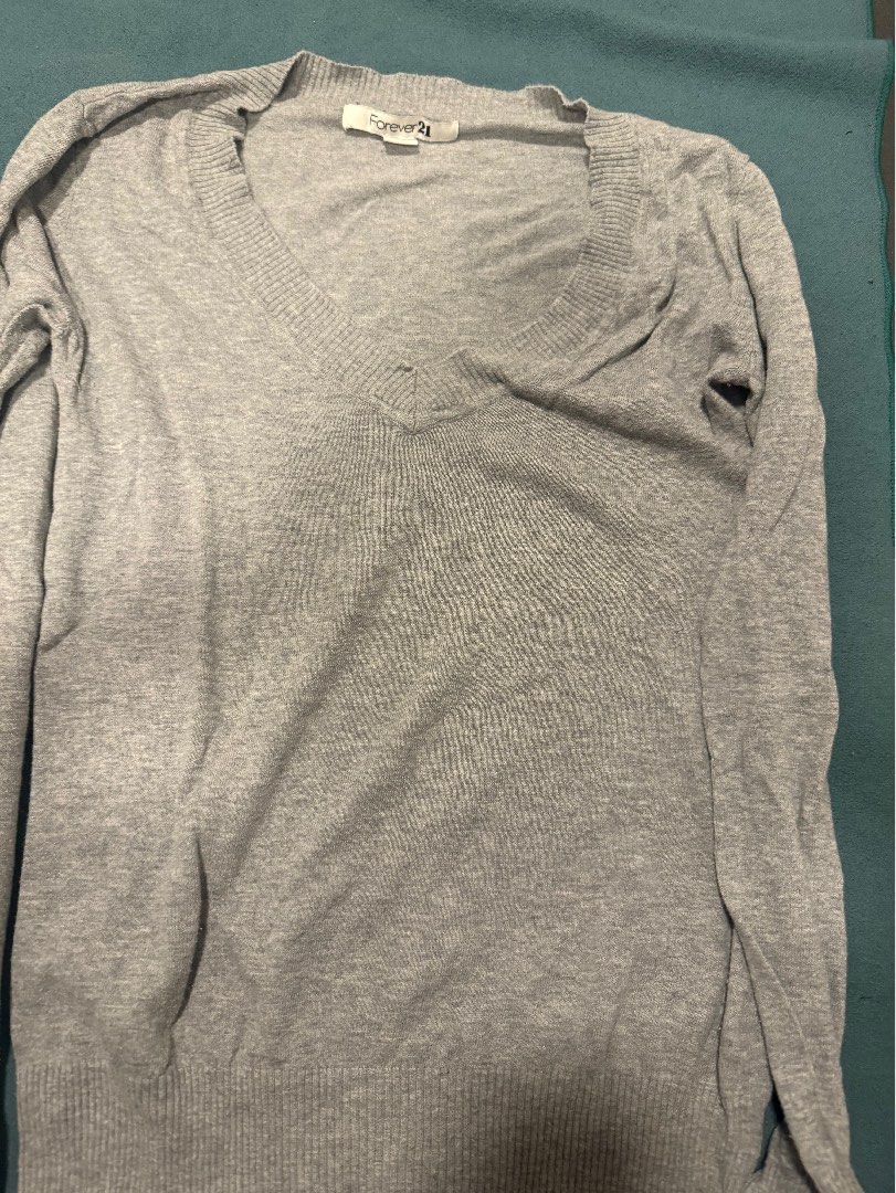 Gray sweater forever best sale 21
