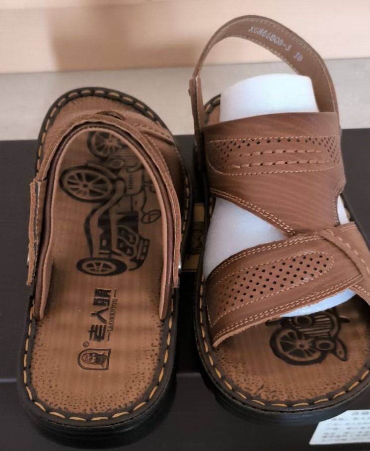 Brand New, Washable Anti Slip Full Leather Sandal come with - Main Image