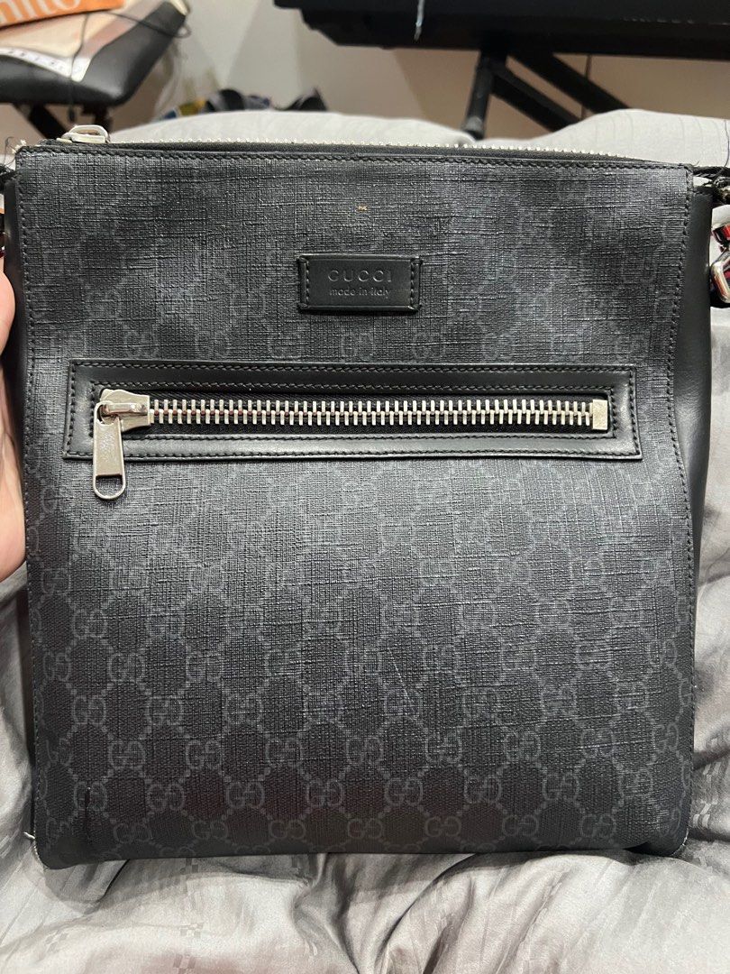 All black gucci messenger bag cheap