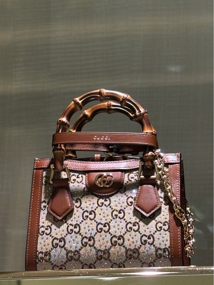 Gucci Mini Cabas Diana Crystal Handbag - Authentic, Luxury, Bags