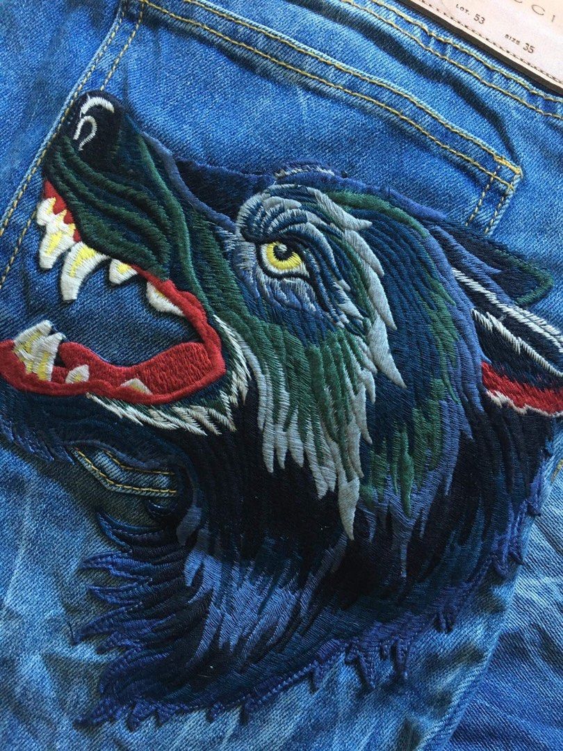 Gucci wolf clearance jeans