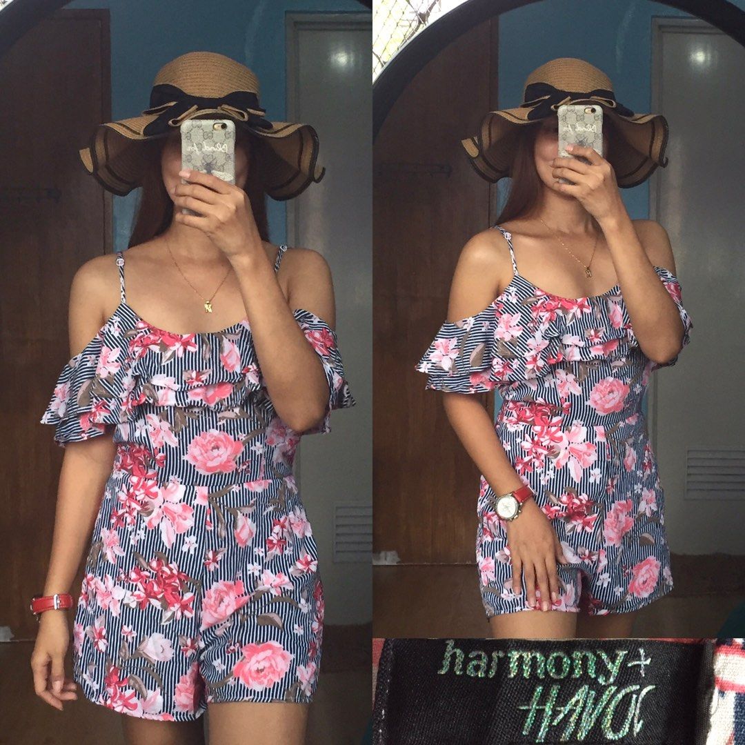 Cold shoulder romper dress deals