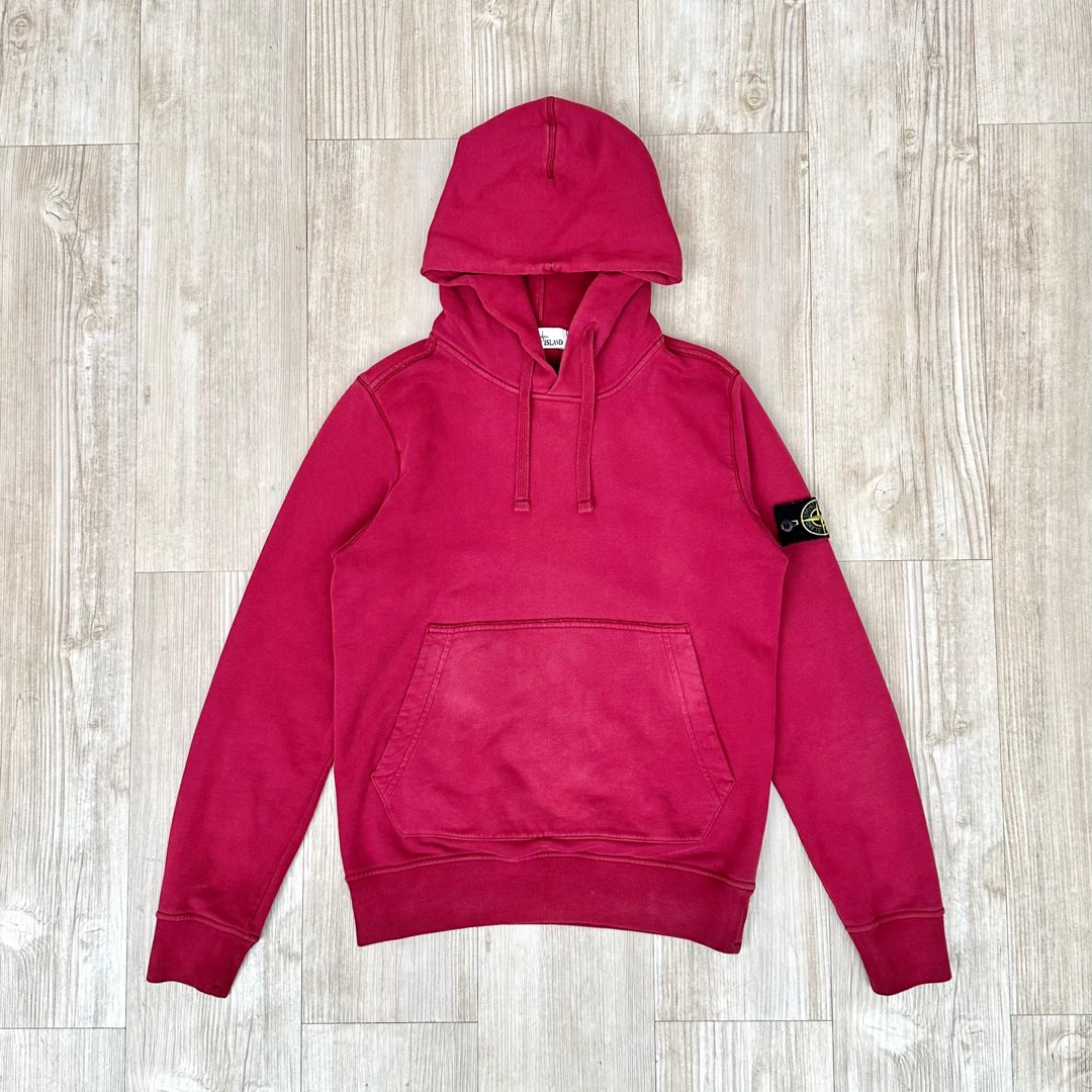 Stone island cherry hoodie clearance