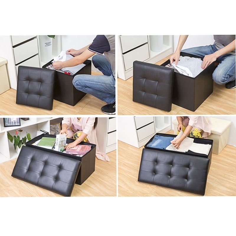 🔥🔥Hot Sale Storage Stools Type B Leather PU Storage Stool
