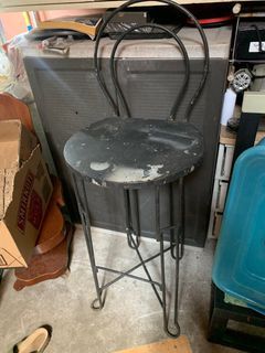 indoor outdoor high chair/ bar chair, needs painting 1only, solid steel,better living paranaque,