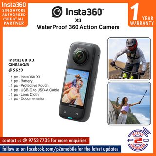 Insta360 X3 with 64Gb Memory Card Combo, Dual-Mode 360, 5.7K Dual-Lens 360  Auto-Stitched Camera – Design Info