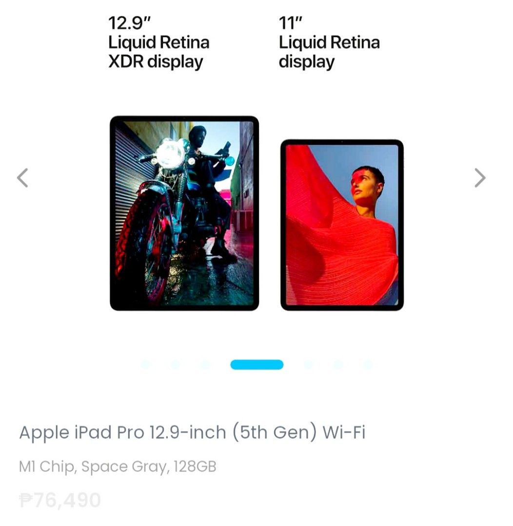 IPAD PRO 5th GENERATION (Category: iPad) located in Makati City. Submitted by darlenc (Listing ID 1287436222, Image 3). Description: Unit is brand new but was only used as demo unit at showroom with no warranty . Original price is P76,490.00 & now I'm selling it for P60,490.00. Complete set with box and charger n flawless and working excellently IPAD PRO 5th Generation..