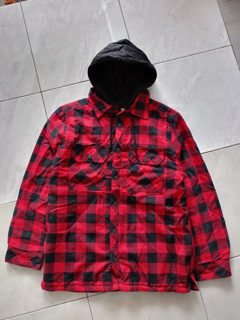 Boston traders flannel hoodie on sale