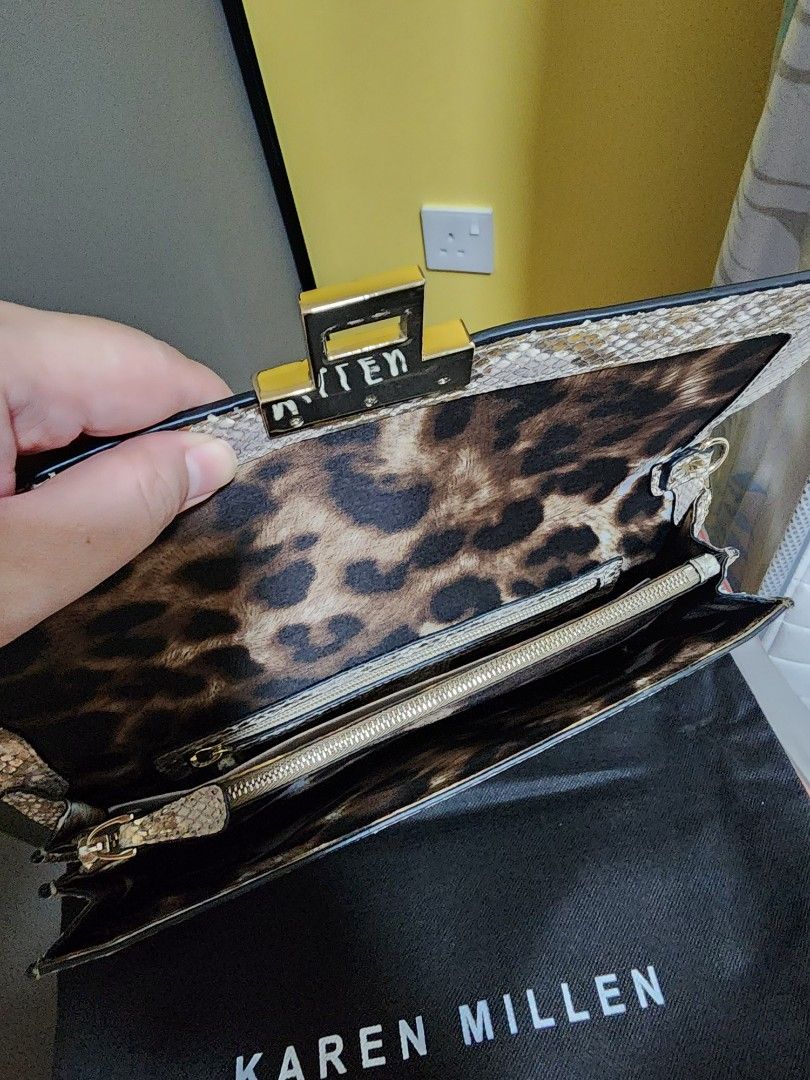 Karen millen cheap gold clutch