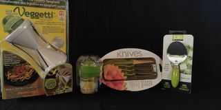 Kitchen's Spiral Cutter, Mini Juicer, Mini Cheese Cutter & Garnish Knives