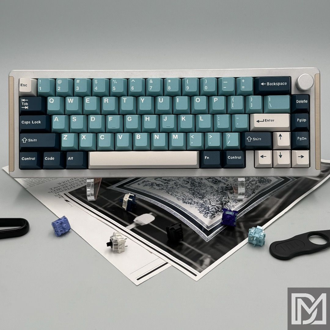 Manta Keycap ABS Double Shot Cherry Bright Blue Keycaps 170pcs Fit All ...