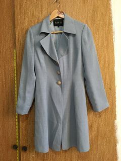 Long Dusty Blue Coat
