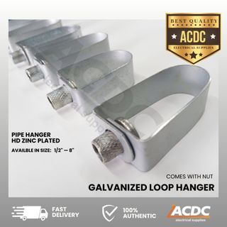 Loop Hanger | Galvanized Heavy Duty Pipe Hanger with nut