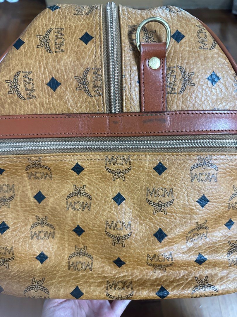 Mcm carry on best sale bag