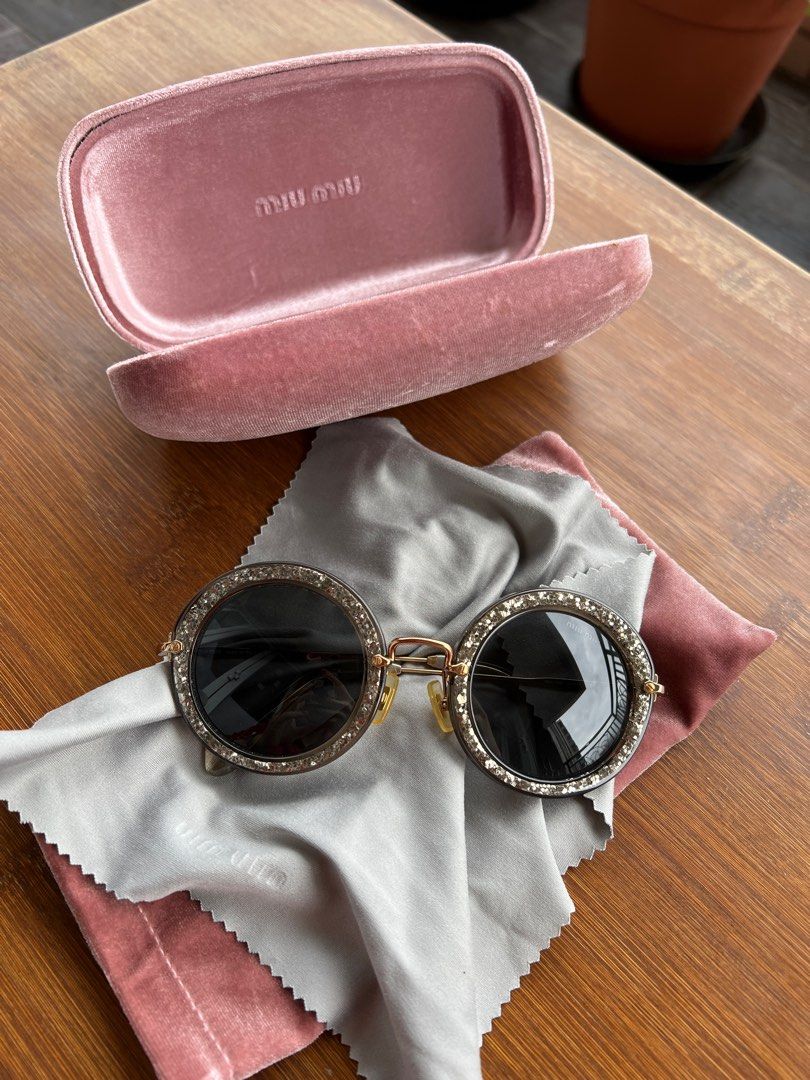 Miu miu glitter sunglasses shop
