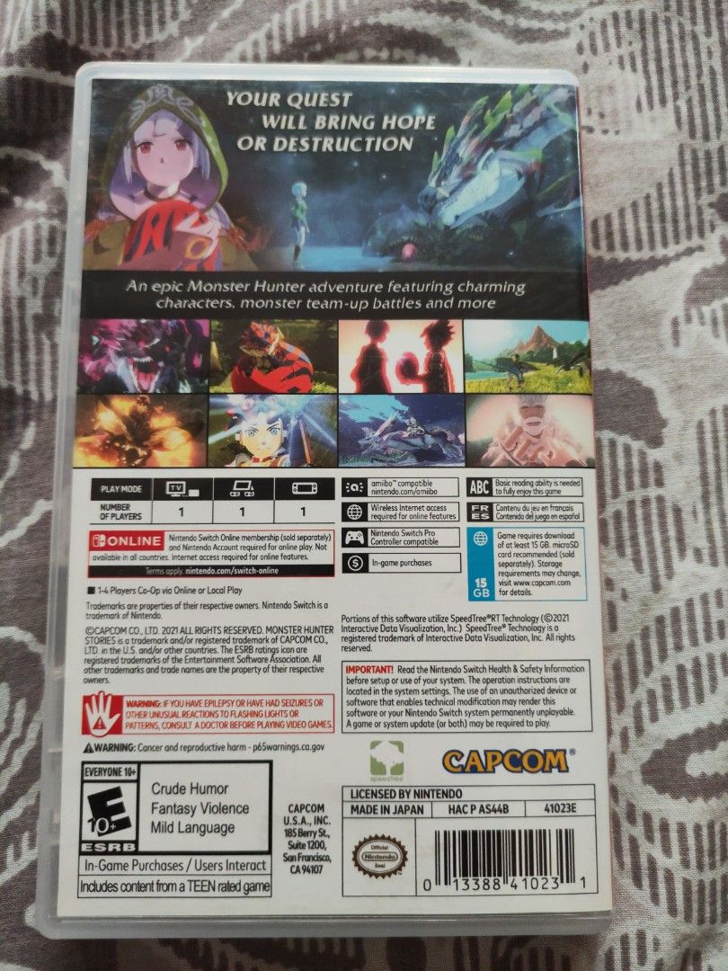 Monster Hunter Stories 2 (Category: Nintendo) located in Quezon City. Submitted by tinetreasure (Listing ID 1287375563, Image 2). Description: Monster Hunter Stories 2 for nintendo switch.