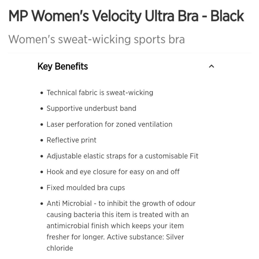 MP Women's Velocity Ultra Bra - Black
