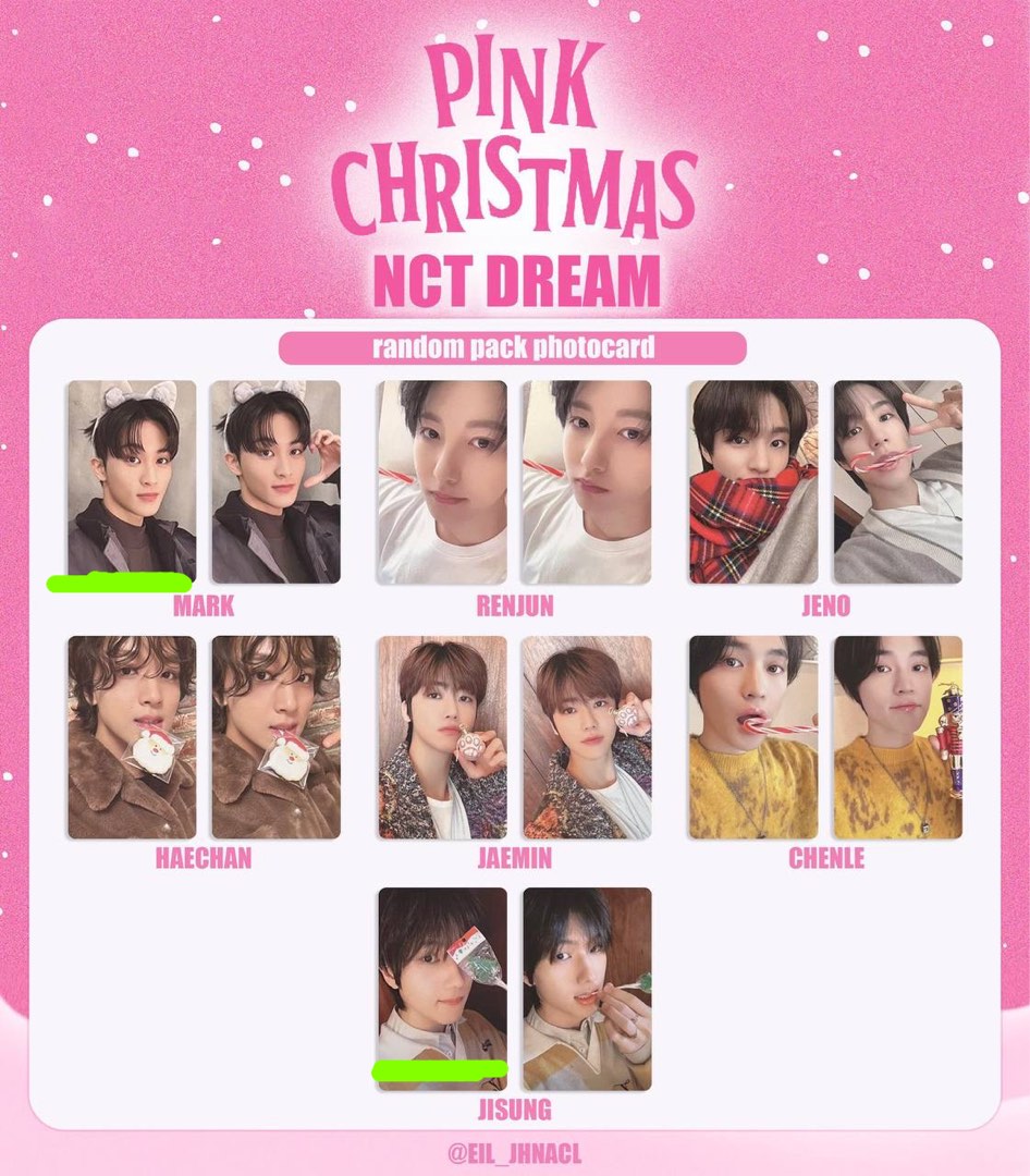 NCT DREAM ピンク クリスマス ランダム パック ヘチャン トレカ