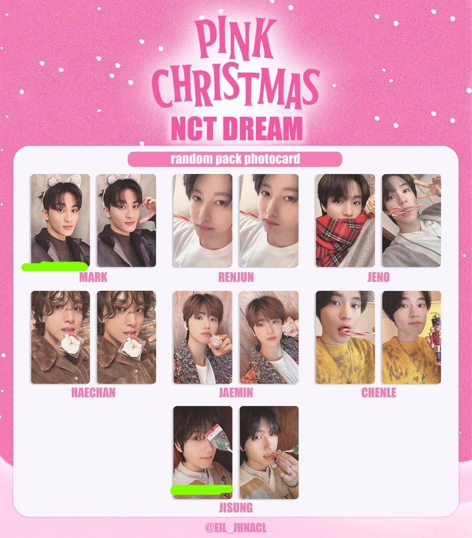 NCT DREAM PINK CHRISTMAS RANDOM TRADING CARD, Hobbies & Toys