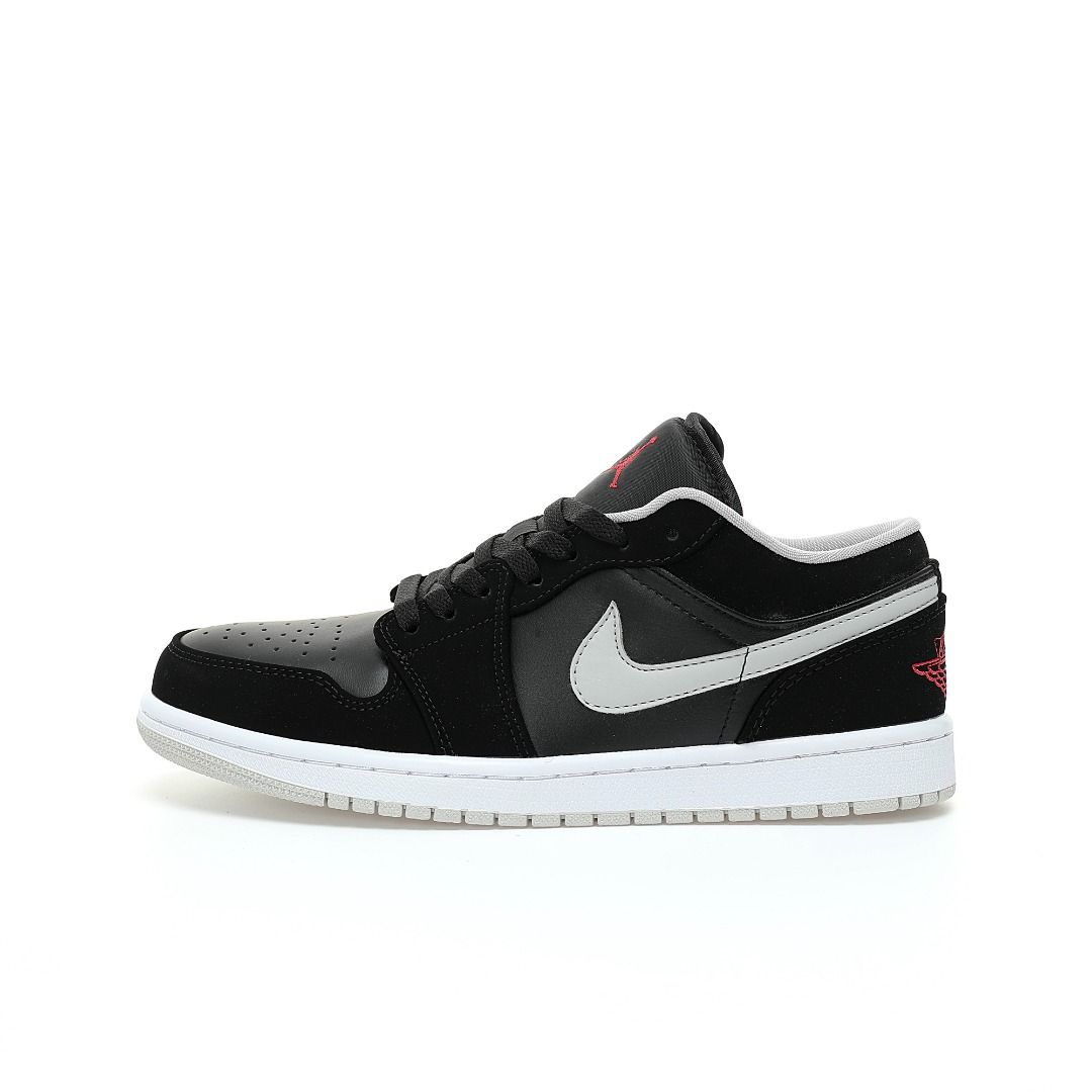 Jordan 1 low deals black wolf grey