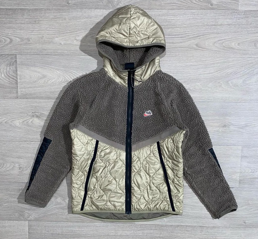 Nike sherpa fleece hooded jacket 2025