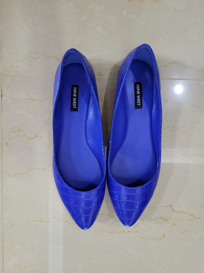 Nine west blue flats outlet